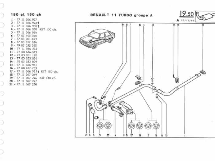 Bi tube R11 turbo groupe A