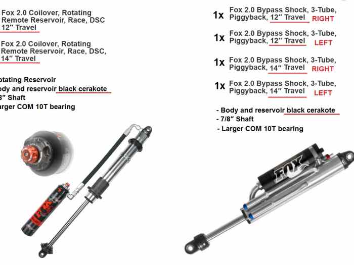 Fox Coilover DSC + Fox triple bypass NEUF 3