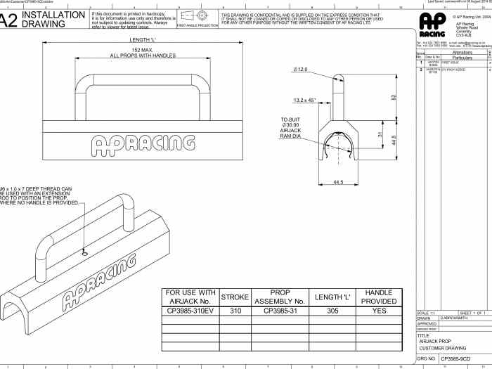 AIRJACK SAFETY PROP. (AIRJACK CARLIFTER) (ELEPHANT LEGS) (PATTES D 2