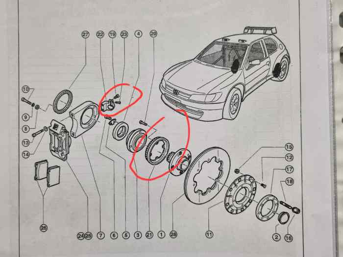 Rech roue code et support capteur 306 maxi