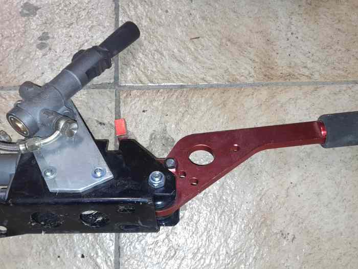 Frein à Main Hydraulique Course/Drift - Universel Aluminium Rouge | 51x10x6cm | Pour Voiture Sportive