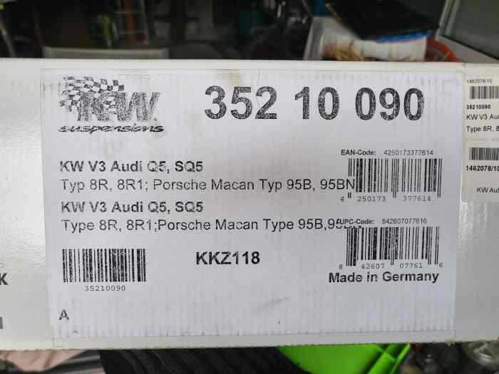 Kit KW neuf Porsche Macan ou Audi SQ5