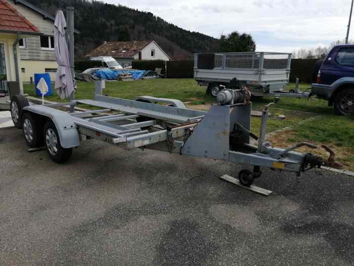 Remorque porte-voiture Knott avec treuil électrique 0