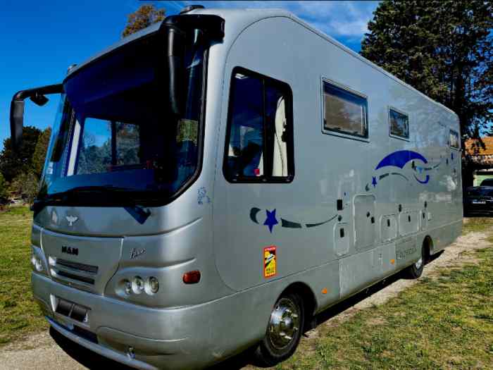 Rare Camping Car MAN avec Garage Voiture intégré 1