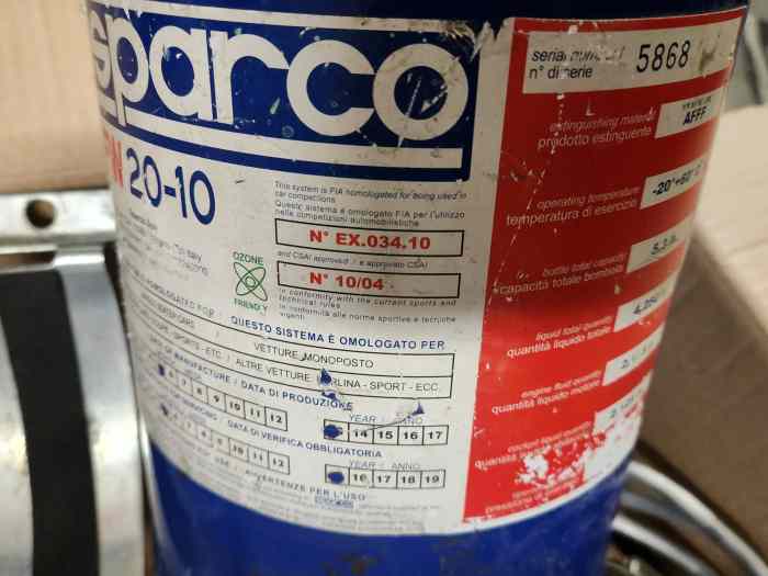 Kit Extincteur automatique Sparco 2