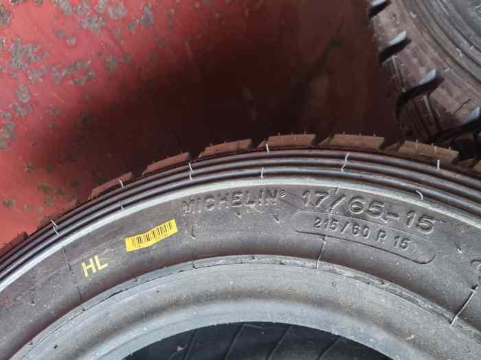 NEUF !! 14 pneus terre Michelin 17/65-15 hard 1