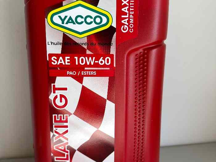 8 bidons Huile YACCO SAE 10W60 Galaxie GT 0