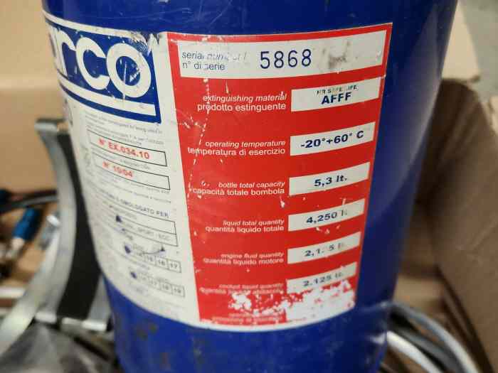Kit Extincteur automatique Sparco 3