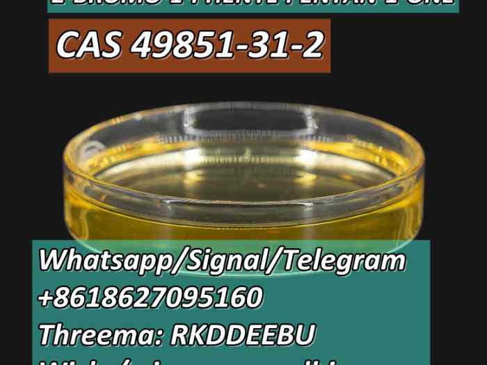 HIgh quality 2-BROMO-1-PHENYL-PENTAN-1-ONE cas 49851-31-2 with good price safe delivery whatsapp/telegram/signal+8618627095160 5