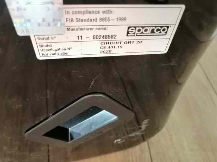 2 Baquet Sparco M/L Circuit QRT homologué fin 2028 1