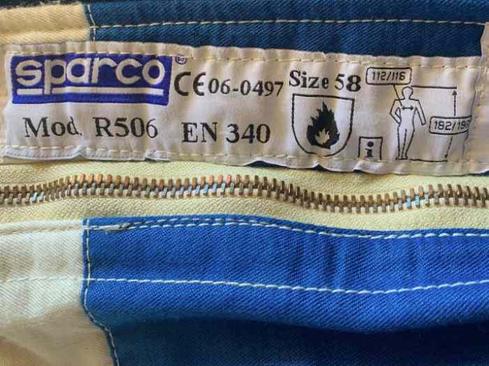 Combinaison SPARCO R506 - ACHAT EN COURS 2
