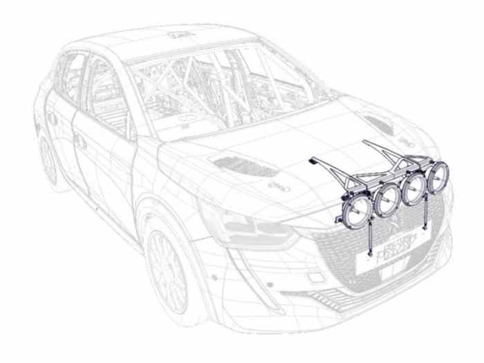 Rampe de phares 208 Rally4