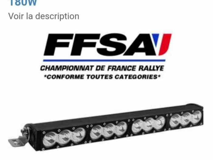 rampes led rallye centrale + 2 rampes de virages FFSA encore sous garantie 0