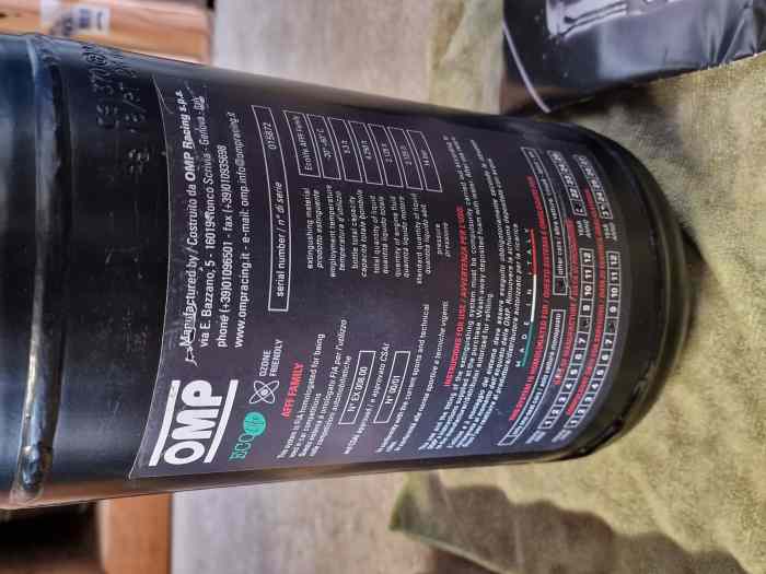 Kit extincteur automatique 5kg Omp black édition 1