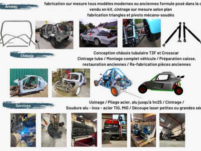 Fabrication et fournitures arceaux et châssis 0