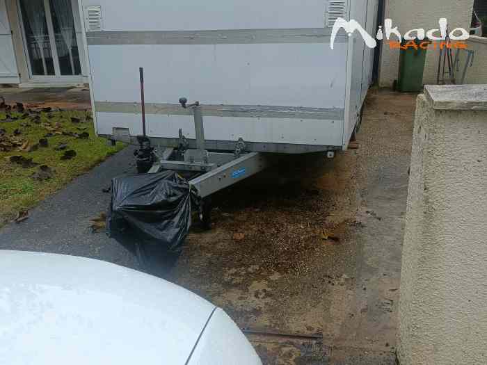 remorque lider ptac 2000 kg double essieus basculante ideal norma 0