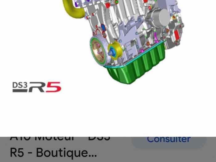 Moteur Ds3 r5 complet