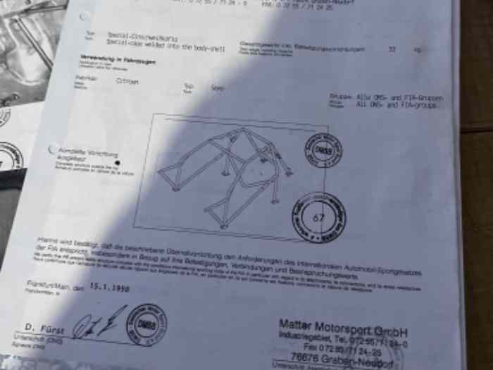 Arceau matter evo Citroen saxo et fiche homologation 3