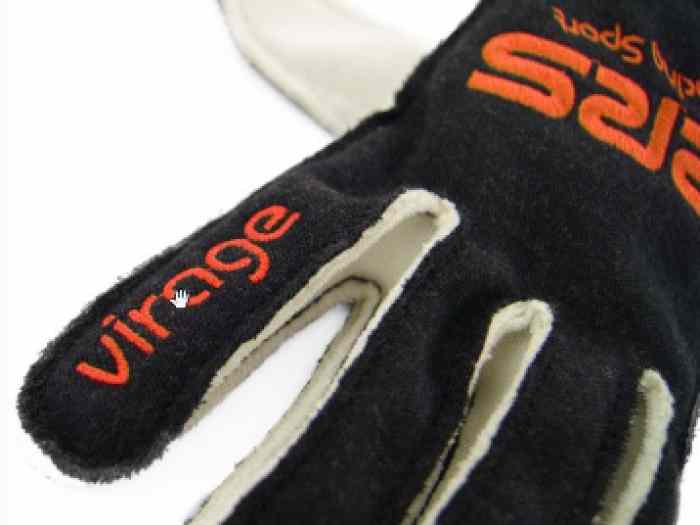 Gants pilote FIA RRS Virage 2 (coutures externes) Noir / Orange Taille S 2