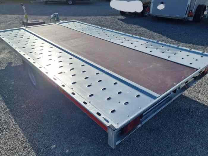 Remorque Porte Voiture 1 Essieu Roues dessous 3.60mX1.90m 1