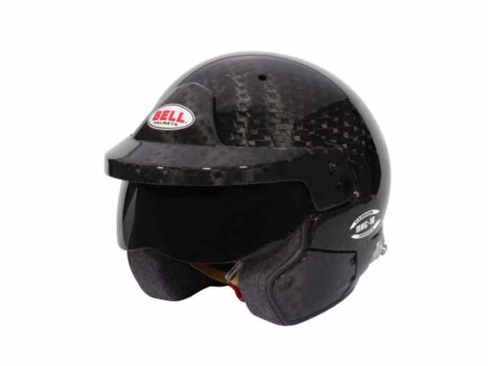 CASQUE FIA JET BELL MAG-10 CARBON 8859-2015/SA2020 AVEC CLIPS HANS