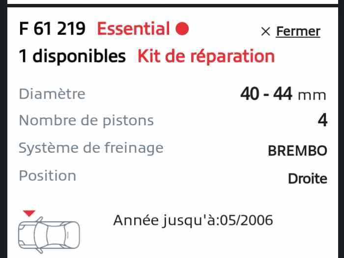 KIT complet Freins AV de 324mm - étriers BREMBO 4 pistons 40/44mm 1