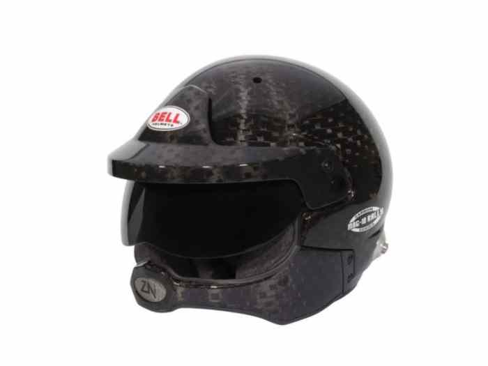 CASQUE FIA JET BELL MAG-10 RALLY CARBON 8859-2015/SA2020 AVEC CLIPS HANS