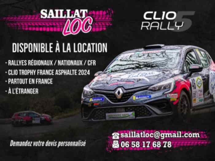 Clio Rally5 RC5 à la location