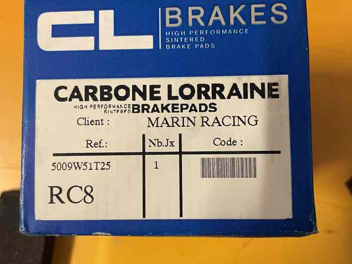 plaquettes de freins Carbone Lorraine RC8 0