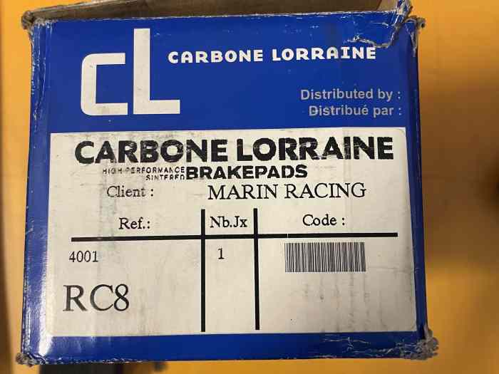 plaquettes de freins Carbone Lorraine RC8 1