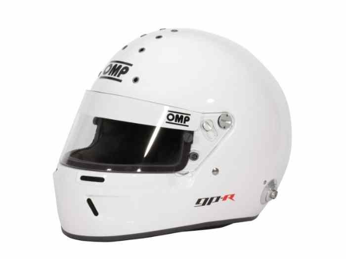 CASQUE FIA INTEGRAL OMP GP-R HANS BLAN...