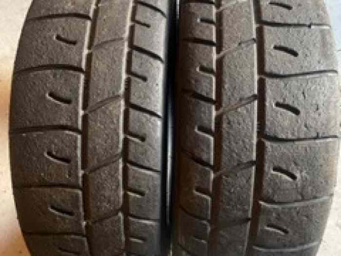 2 Pneus MRF en 195/50/16 gomme S retaillée pluie 0