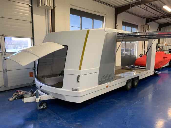 OCCASION - Remorque porte voiture fermée TURATELLO 2500 kg 510 x 220 2