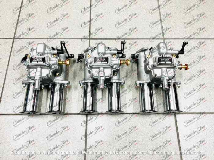 3 Weber 35DCO3 , original sandcast carburetors