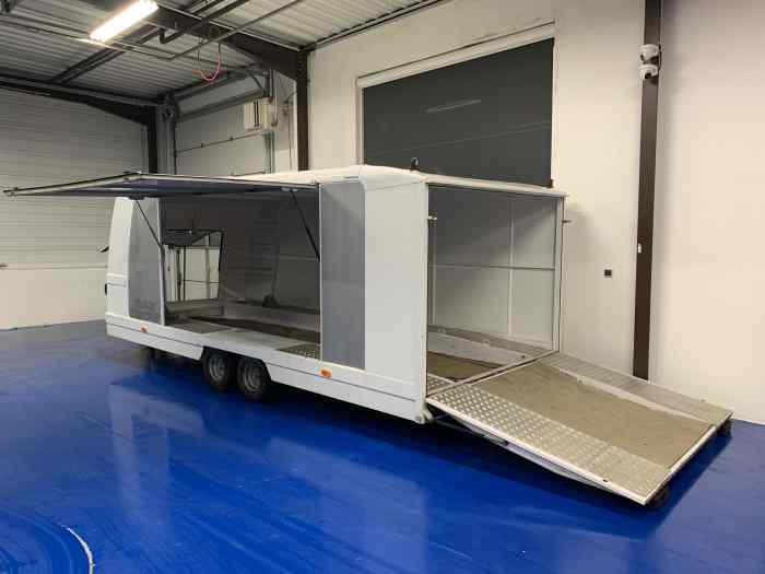 OCCASION - Remorque porte voiture fermée TURATELLO 2500 kg 510 x 220 3