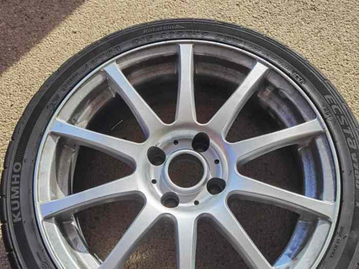 Jantes alu 17 4x108 racer axis + pneus 3