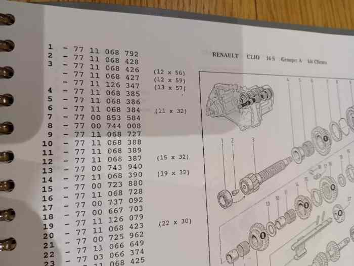 Couple court NEUF 13x57 Clio 16s R11 Gr A 5