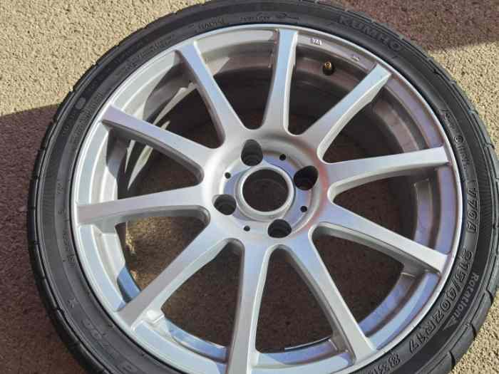 Jantes alu 17 4x108 racer axis + pneus 2