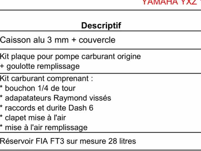 Réservoir FIA 1