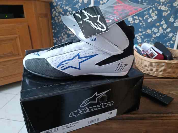 Alpinestars TECH-1 T FIA - Argent/Bleu