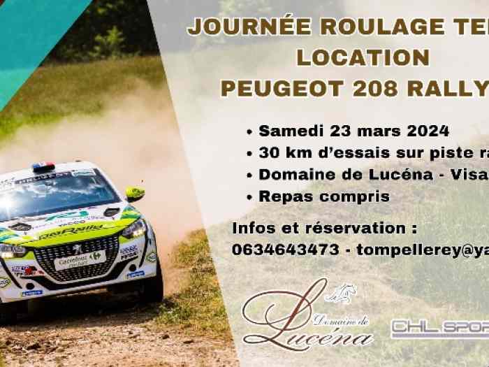 ⚡️ Location journée - Roulage terre en Peugeot 208 Rally4 CHL SPORT AUTO ⚡️ 0