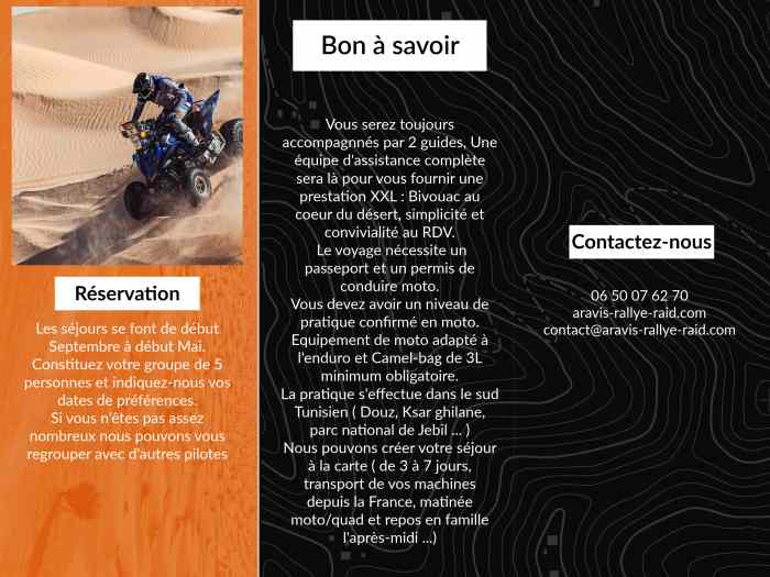 Séjour Tunisie Moto Quad SSV 1
