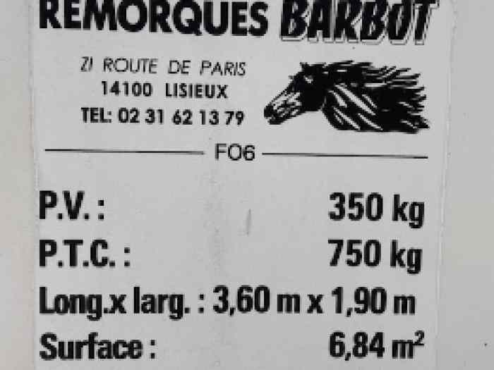 Remorque fourgon fermée BARBOT FO6 / karting / moto / autre 5