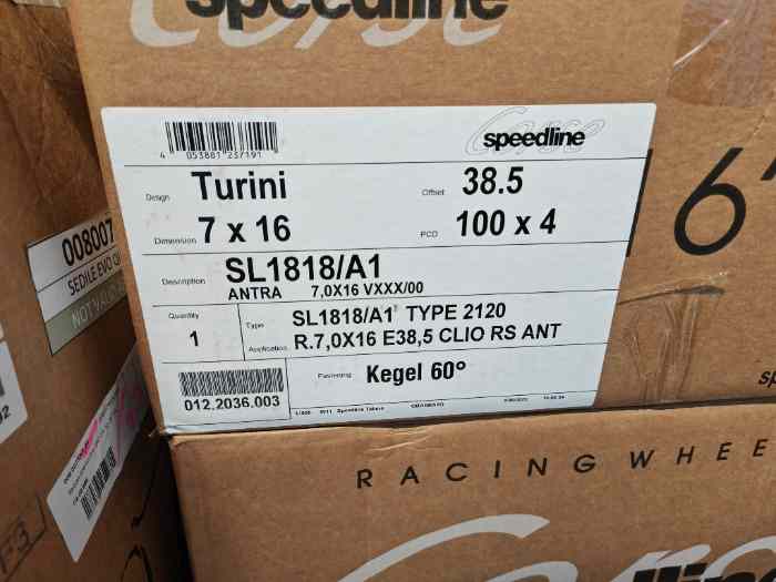 Jantes neuves SPEEDLINE TURINI en 16