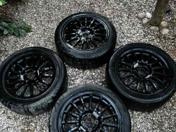 4 jantes braid winrace A noir 4x100 7/16 0