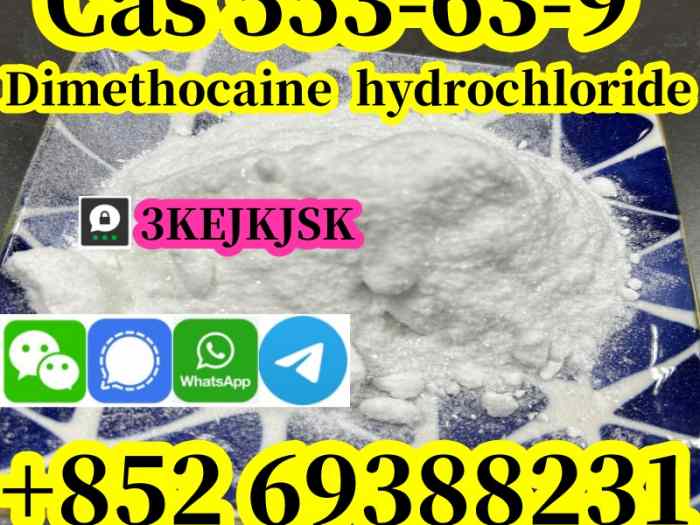 Chlorhydrate de diméthocaïne de meilleure qualité Cas 553-63-9 livraison en toute sécurité 5