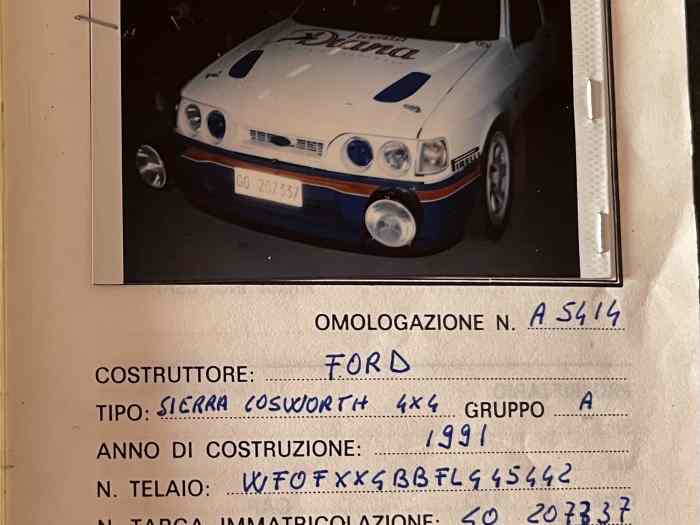 Ford Sierra Cosworth GR A Officiel USINE 4X4 1992 MLP 1
