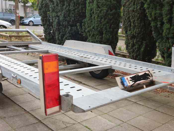 Remorque porte voiture double essieu 1800kg 3