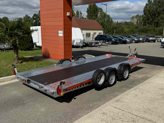 REMORQUE PORTE VOITURE BRIAN JAMES A-TRANSPORTER A4 5.0m X 2.0m 3000 kg / TVA RECUPERABLE / 6233€ HT 1
