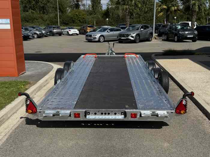 REMORQUE PORTE VOITURE BRIAN JAMES A-TRANSPORTER A4 5.0m X 2.0m 3000 kg / TVA RECUPERABLE / 6233€ HT 2